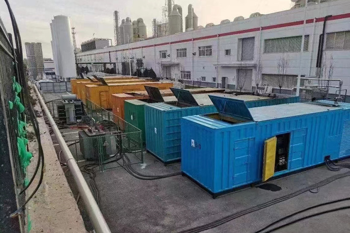 灯塔发电机租赁施工现场